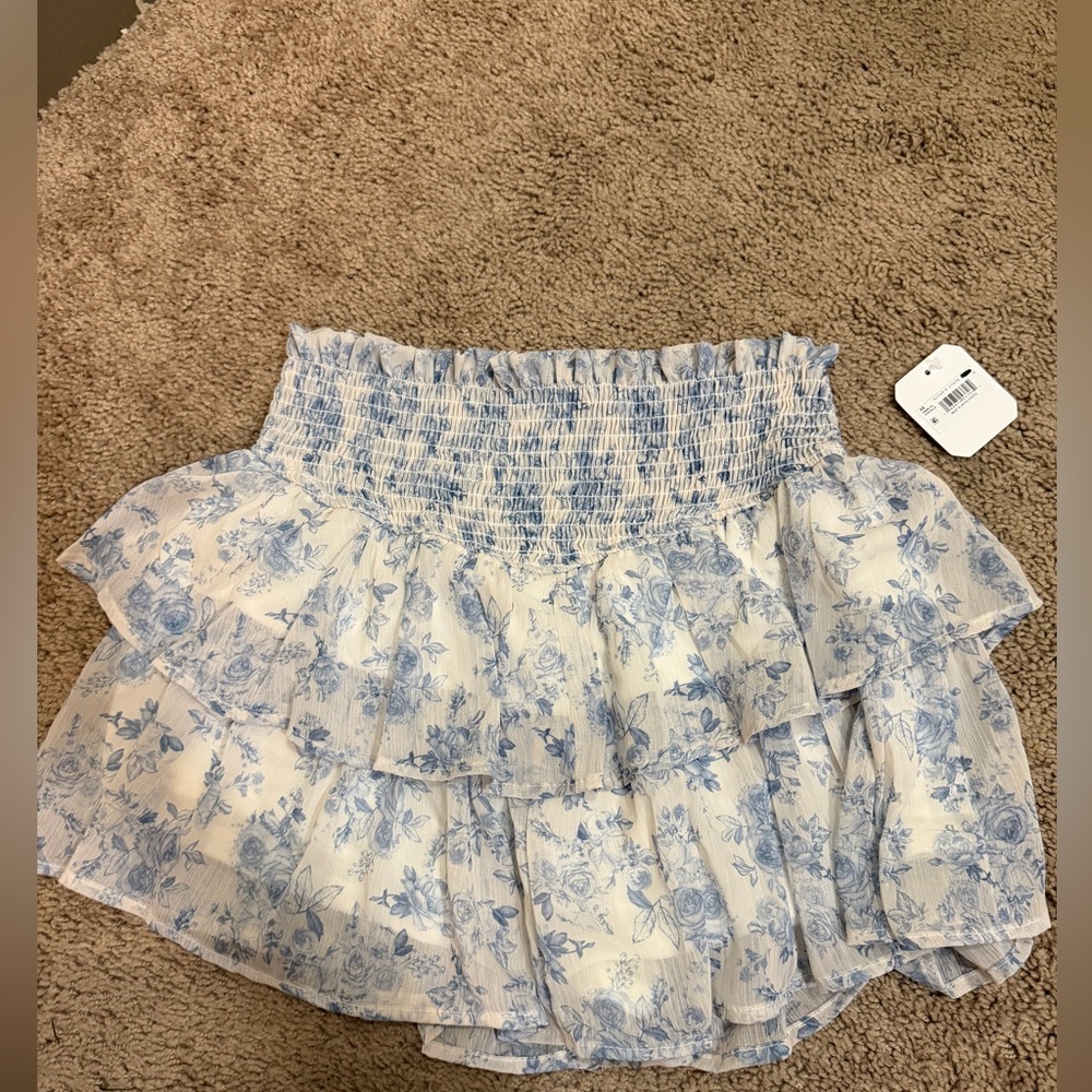 Altard State Floral Blue and White Women's Skirt